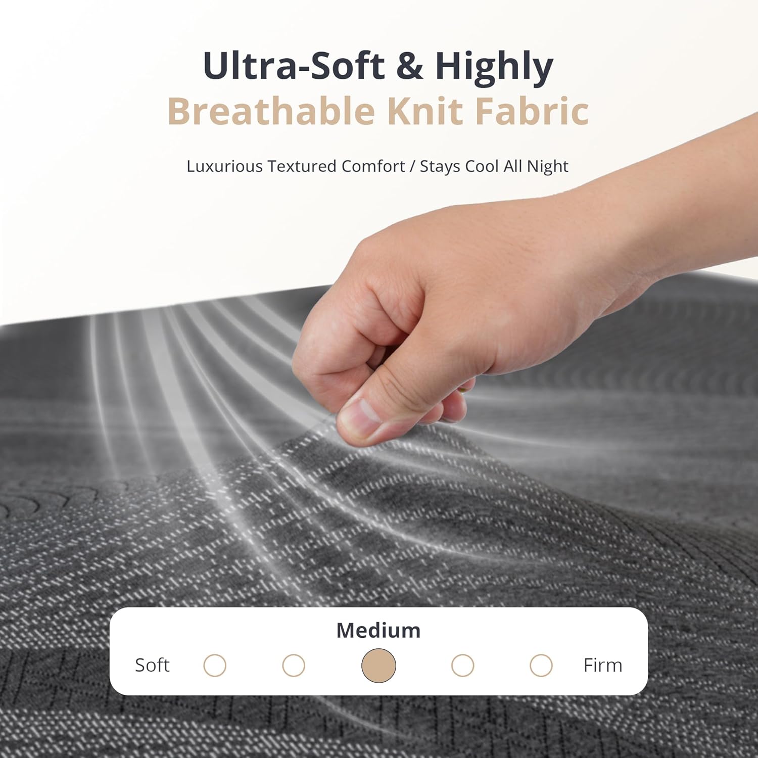 Dyonery Queen Size Mattress, 10 Inch Gel Memory Foam, Cooling & Back Pain Relief, Fiberglass Free, CertiPUR-US Certified, Foam Made in USA, Medium