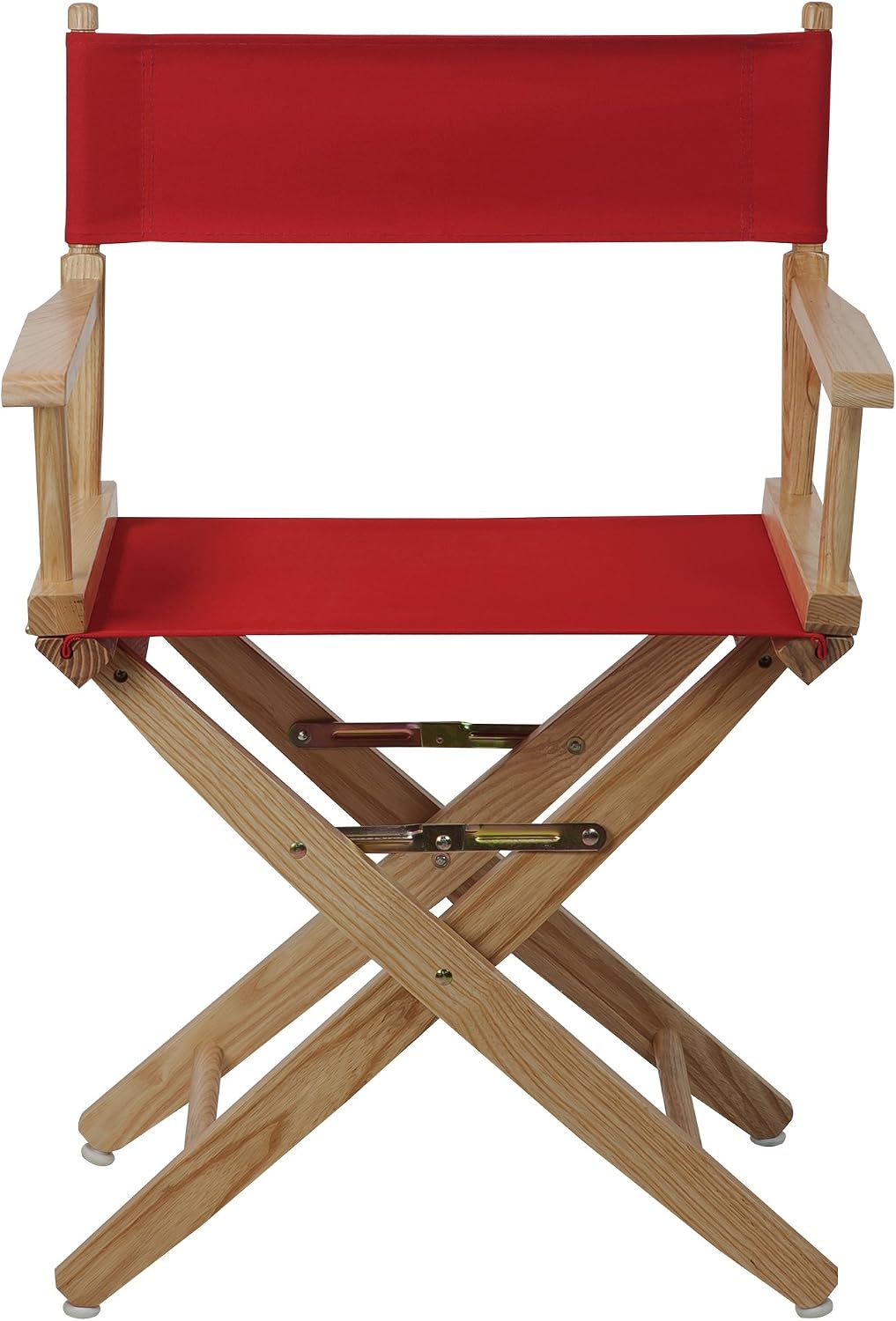 American Trails Extra-Wide Premium 18" Director's Chair Natural Frame with Red Canvas