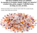 Swpeet 1.1 Pound Small Tumbled Chips Stone Gemstone Chips Crushed Pieces Irregular Shaped Stones Crystal Chips Stone Perfect for Jewelry Making Home Decoration