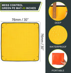30" X 30" Large Plant Repotting Mat for Indoor Plants Potting Soil, Foldable Waterproof Plant Repotting/Potting Tray, Portable Potting Mat Gardening Tray for House Plants (Medium 30 X 30" (Orange))