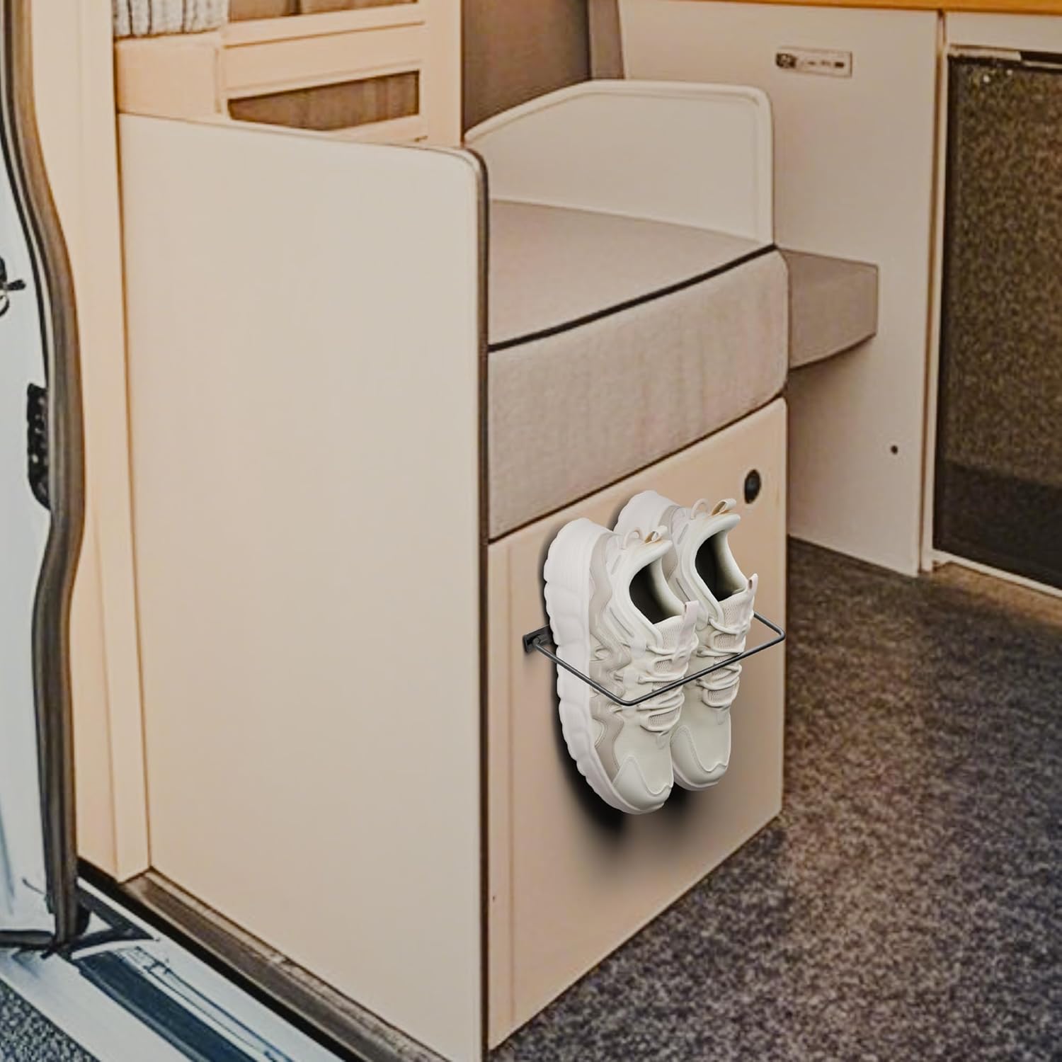 Foldable RV Shoe Rack - Wall Mounted Shoe Storage, Car Shoe Holder Space Saver, Hanging Shoe Organizer for Various Shoes in Camping RV Travel, 2 Pack.