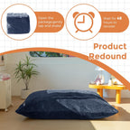MAXYOYO 3 in 1 Kids Bean Bag Chair, Child Floor Sofa for Gaming, Reading, Faux Fur Floor Couch with High-Density Foam Filling for Living Room Bedroom