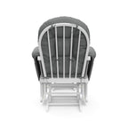 Storkcraft Premium Hoop Glider & Ottoman (White/Gray) — GREENGUARD Gold Certified Nursery Glider, Solid Wood Craftsmanship, Smooth-Gliding, Award-Winning