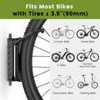 Housolution Swivel Bike Wall Mount [2 Pack], 150° Swivel Vertical Bike Rack Wall Hanger Holds up to 66lbs for Mountain/Road/Hybrid Bikes, Bike Hangers, Bicycle Storage Rack for Garage