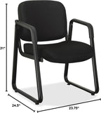 Lorell Fabric Guest Chair, Black