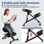 Himimi Kneeling Chair Ergonomic for Office, Height Adjustable Stool with Thick Foam Cushions for Home and Office - Improve Posture to Relieve Neck & Back Pain, New Upgraded Pneumatic Pump