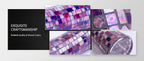11.6" H Purple Red Mosaic Vase, Exquisite Handmade Craftsmanship Tall Glass Vase, Modern Hourglass Art Centerpiece with Dreamy Geometric Pattern for Home & Office Decor, Unique Gift