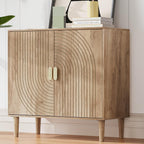 Sideboard Buffet Cabinet with Storage,Sideboard Buffet with Doors and Adjustable Shelf,Wooden Storage Cabinet, 31.3”W x 15.0”D x 30.6”H (Natural)
