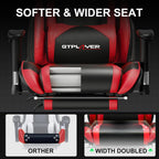 Gaming Chair with Footrest, High Back Computer Chair Ergonomic Game Desk Chair Racing Executive Adjustable Swivel Rocker with Headrest and Lumbar Support