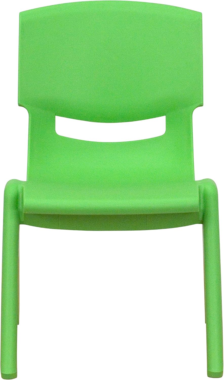 Flash Furniture Whitney 2 Pack Green Plastic Stackable School Chair with 10.5'' Seat Height