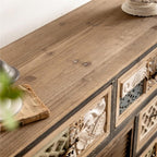 Entryway Cabinet Chinese Solid Wood Sideboard Cabinet Console Dining Room Storage Buffet Cabinet Living Room Decorative Cabinet Sideboard Storage Cabinet