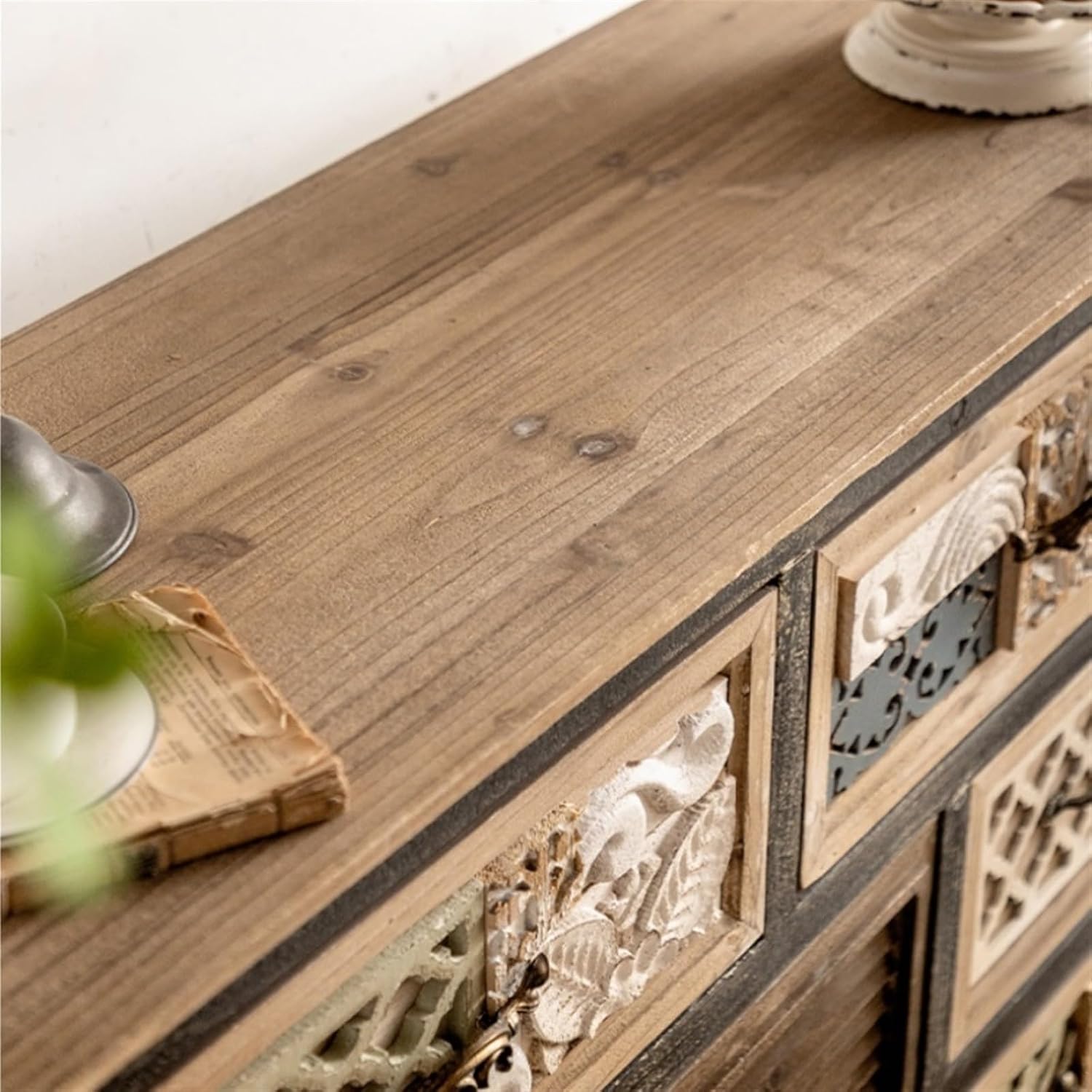 Entryway Cabinet Chinese Solid Wood Sideboard Cabinet Console Dining Room Storage Buffet Cabinet Living Room Decorative Cabinet Sideboard Storage Cabinet