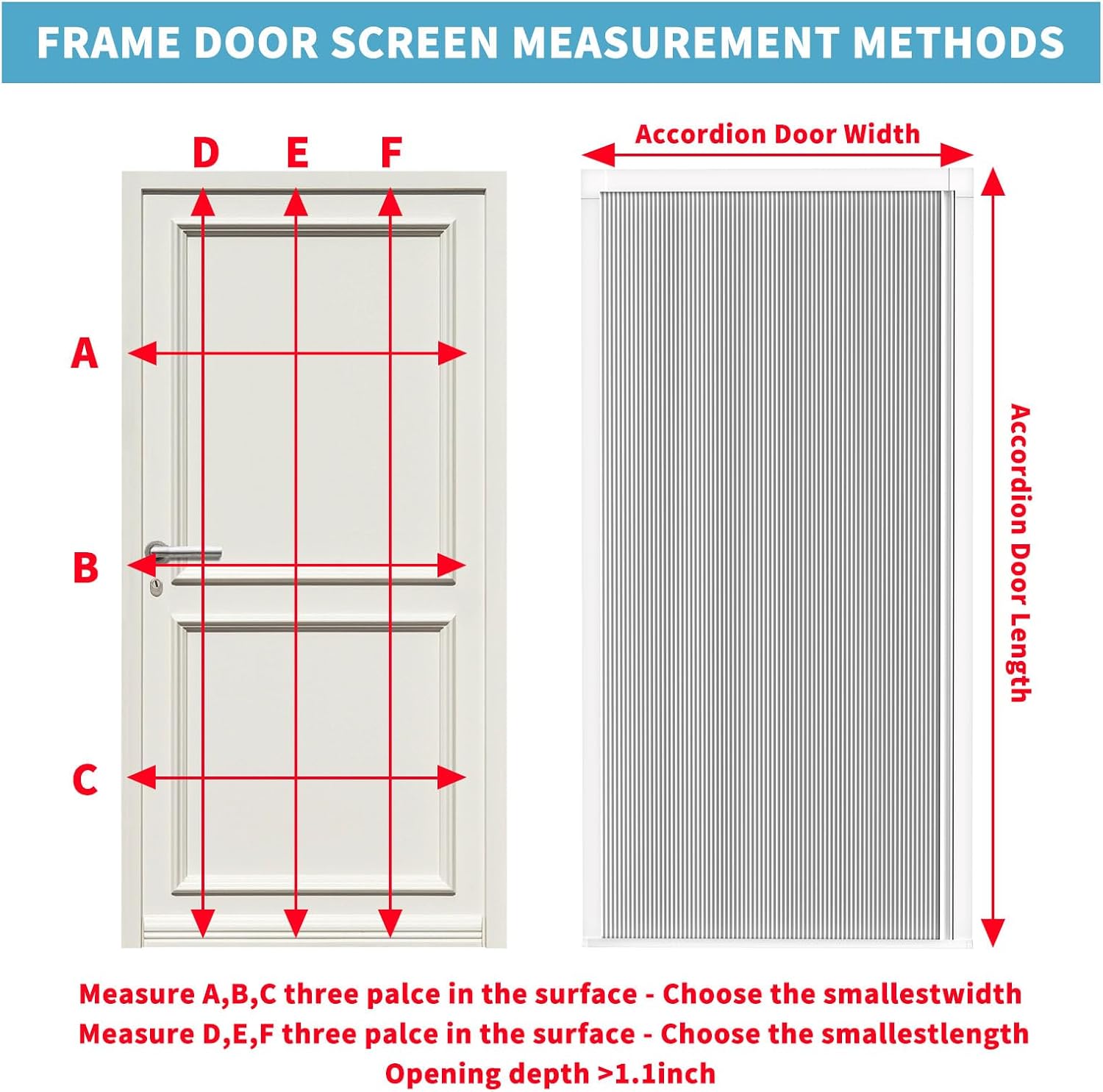 MYshade Custom Size Interior Accordion Folding Door, Aluminum Frame with Heat-Insulating Cellular Fabric, No-Drill Room Divider for Bedroom, Bathroom, Closet（White）