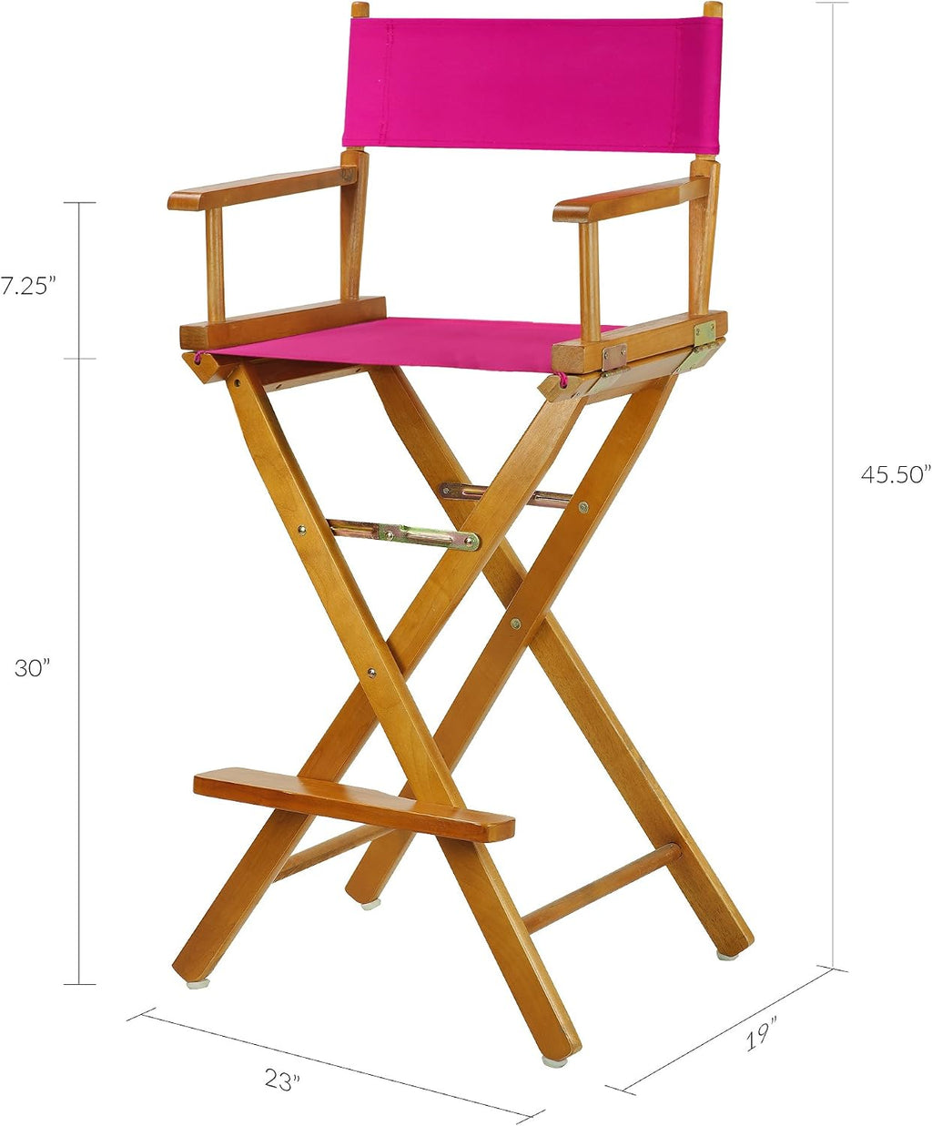 Casual Home 230-05/021-30 Director Chair 30" - Bar Height Honey OakFrame/Magenta Canvas