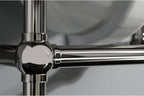 Kingston Brass KVPB3030MB6 Templeton 30" x 22" Carrara Marble Vanity Top with Brass Console Legs, Carrara Marble/Polished Nickel