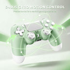 Puiseno Wireless Controller for PS-4, Dual Vibration Game Joystick/Motion Sensing/Touchpad/Speaker/3.5mm Audio Jack Headphone, Upgraded Six-Axis Sensor, Compatible with PS4/Slim/Pro Console/PC (green)