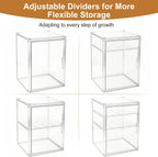 ERTIUANIO Baby Bottle Organizer – 3 Tier Acrylic Bottle Storage Organizer container, Clear Plastic Bottle Station Organizers Drawers for Countertop Kitchen Cabinet Vanity, Bathroom, Gifts for New Mom