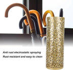 Generic Metal Round Freestanding Umbrella Rack, Holder for Canes Walking Sticks Entryway Home Office (Large 30x24cm/11.81x9.44in)