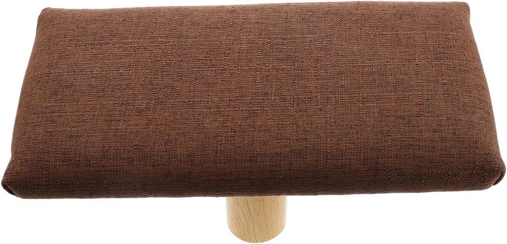 STOBAZA Wooden Zen Stool Kneeling Bench with Comfortable Sitting Posture and Stable Support, Coffee Color, Cotton Cloth Cushion, for Home Decor and Office Meditation Practice
