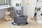 Olive & Opie Chase Kids/Toddler Push Back Recliner Chair, Lounge Sofa for Boys & Girls Ages 3 and Up, Soft Upholstery, Vegan Leather Mink