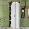 36" x 84" Paintable Bifold Barn Door with 40" Hardware & Handle - 1 Raised Hollow Core Panels No Assembly Required, Pre-Drilled Holes for Easy Installation, Pantry Closet Bi Fold Barn Doors