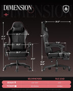 GTPLAYER ACE-PRO Music Gaming Chairs – Built-in Speakers, App Support & Bluetooth Control, Computer Game Chairs with Footrest for Adults, Ergonomic, Reclining, Linkage Armrest, BK‑RD Stitch