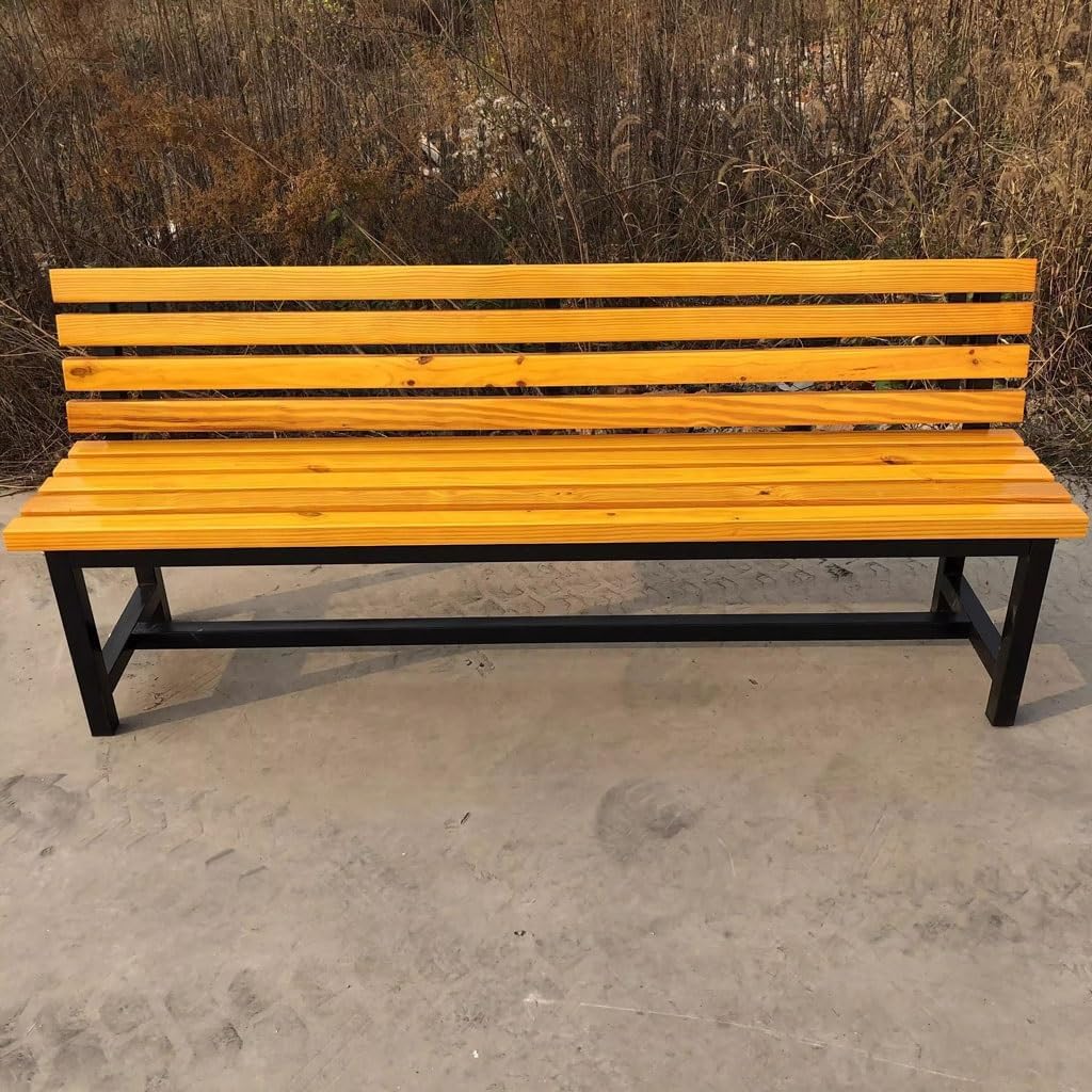 Patio Benches for Outdoors Bench Rest Area Shoe Changing Stool Solid Wood Back Outdoor Courtyard Square Seat Park Row Chair Garden Benches for Outdoors