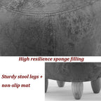 Footstools Animal Footstool Creative Cute Hippo Shoe Changing Stool,Small Coffee Table and Low Stool in The Living Room,Ottomans Beside The Bed in The Bedroom,D-65 * 37CM (D 65 * 37CM)