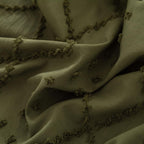 Bed Skirt King Size Ruffled Bed Skirt with Split Corners, 18 Inch Drop Dust Ruffle Bed Skirts with Platform, Boho Tufted Shabby Chic King Size Bed Skirts, Olive Green
