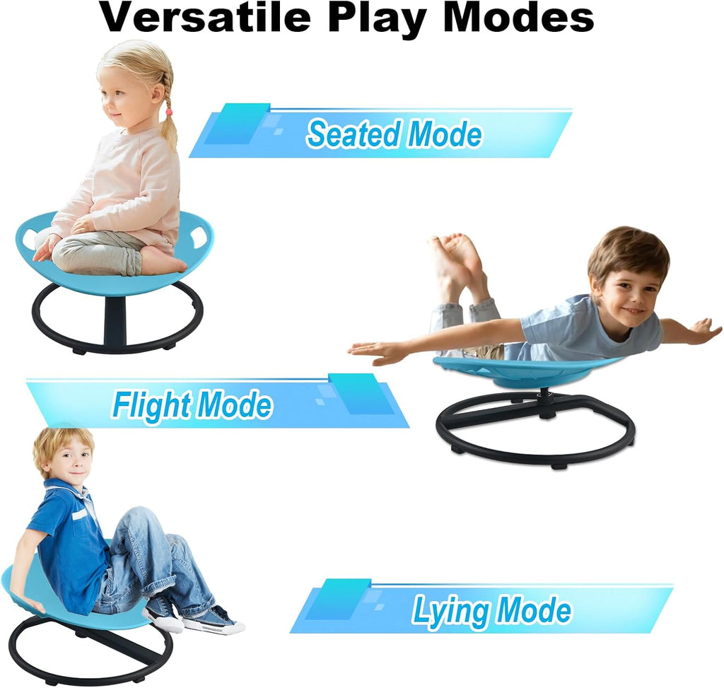 Spinning Chair for Autistic Kids, Sensory Swivel Chair with Safety Handles, 330LBS Weight Capacity, Spinning Toy for Kids Autism & ADHD Age 3+, Sensory Product for Body Balance