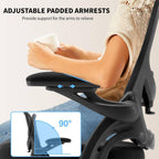 Drafting Chair, Tall Office Chair for Standing Desk, Ergonomic Standing Desk Chair with Flip-up Armrests, Counter Height Office Chair with Footrest and Adjustable Lumbar Support