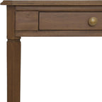 East at Main Solid Wood Console Table – 23.75” Wide Narrow Brown Entryway Table with Storage & Shelf – Rustic French Country Accent Table for Hallways, Foyers, Living Rooms and Small Spaces