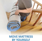 Storage Logic Foam Mattress Vacuum Bag with Blue Zipper, Mattress Storage Bag, Straps Included, Queen/Full/Full-XL