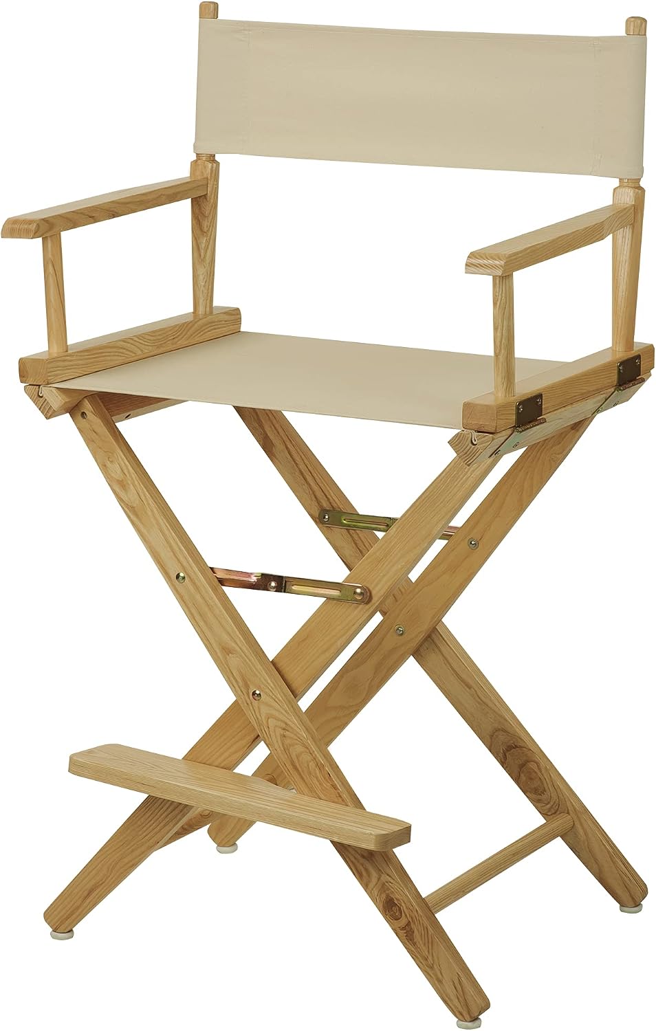 Casual Home American Trails Extra-Wide Premium Directors Chair 24" H Counter Height Natural Frame Natural Canvas