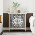 31" Carved Sideboard Buffet Cabinet, Decorative Storage Cabinet with 2 Doors and Adjustable Shelf, Farmhouse Vintage Accent Cabinet for Living Room, Entryway, Kitchen, Black