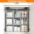 4 Pack Stackable Acrylic Storage Drawers – Clear Plastic Organizer Bins, Easy to Assemble, Suitable for Bathroom, Undersink, Kitchen, Pantry, Makeup, Medicine Organization