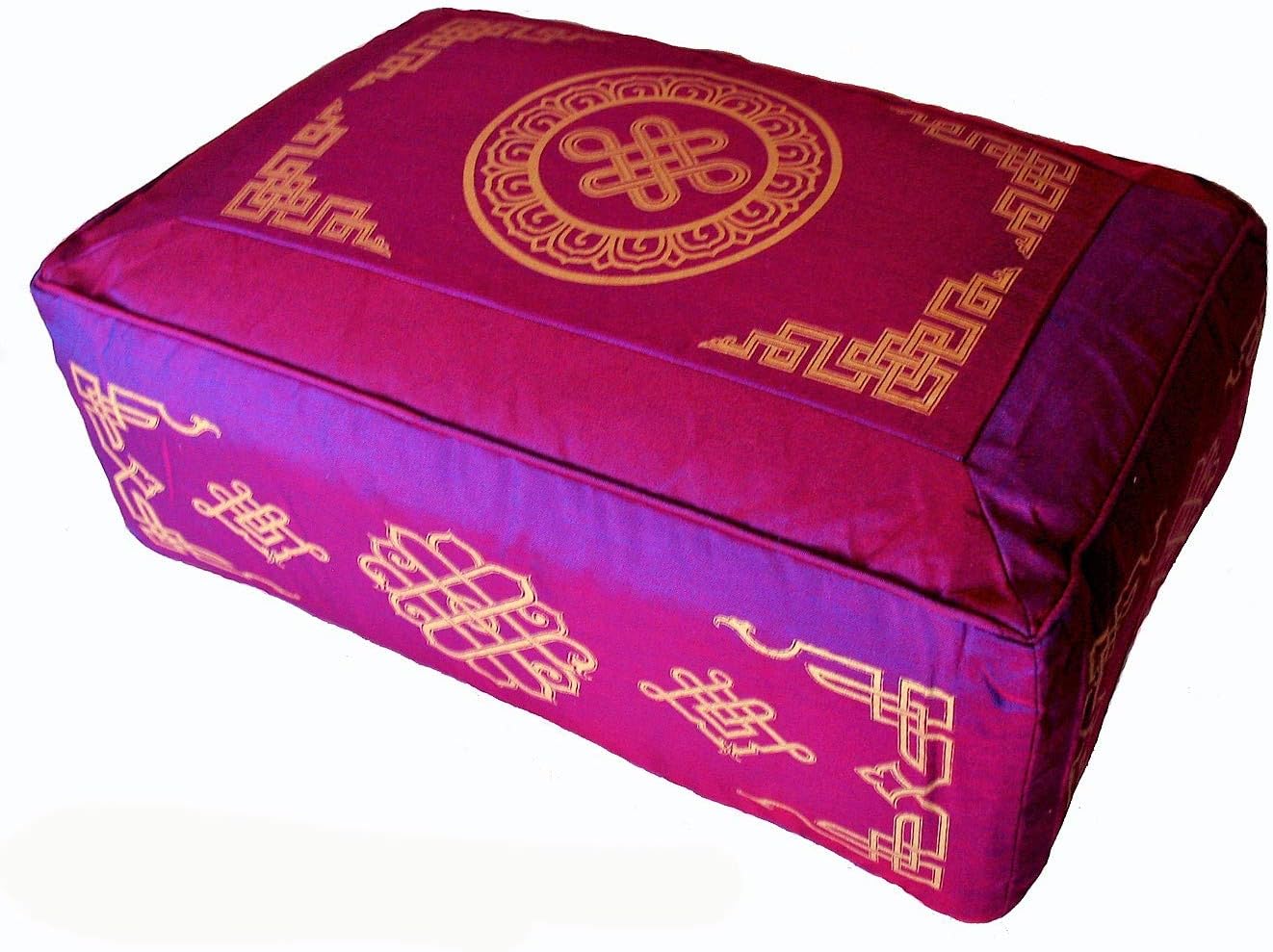 Meditation Cushion - Rectangular Zafu Buckwheat & Kapok Fill