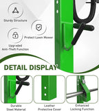 ELITEWILL 4-Position Weed Eater Racks for Trailer Green Commercial Trimmer Rack with Independent Locks for Open Trailer Work Weedeater Organization Storage Rack Holder