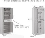 Crosley Furniture Isla Modern Kitchen Storage Pantry Cabinet with Shelves, Dining or Laundry Room, Navy