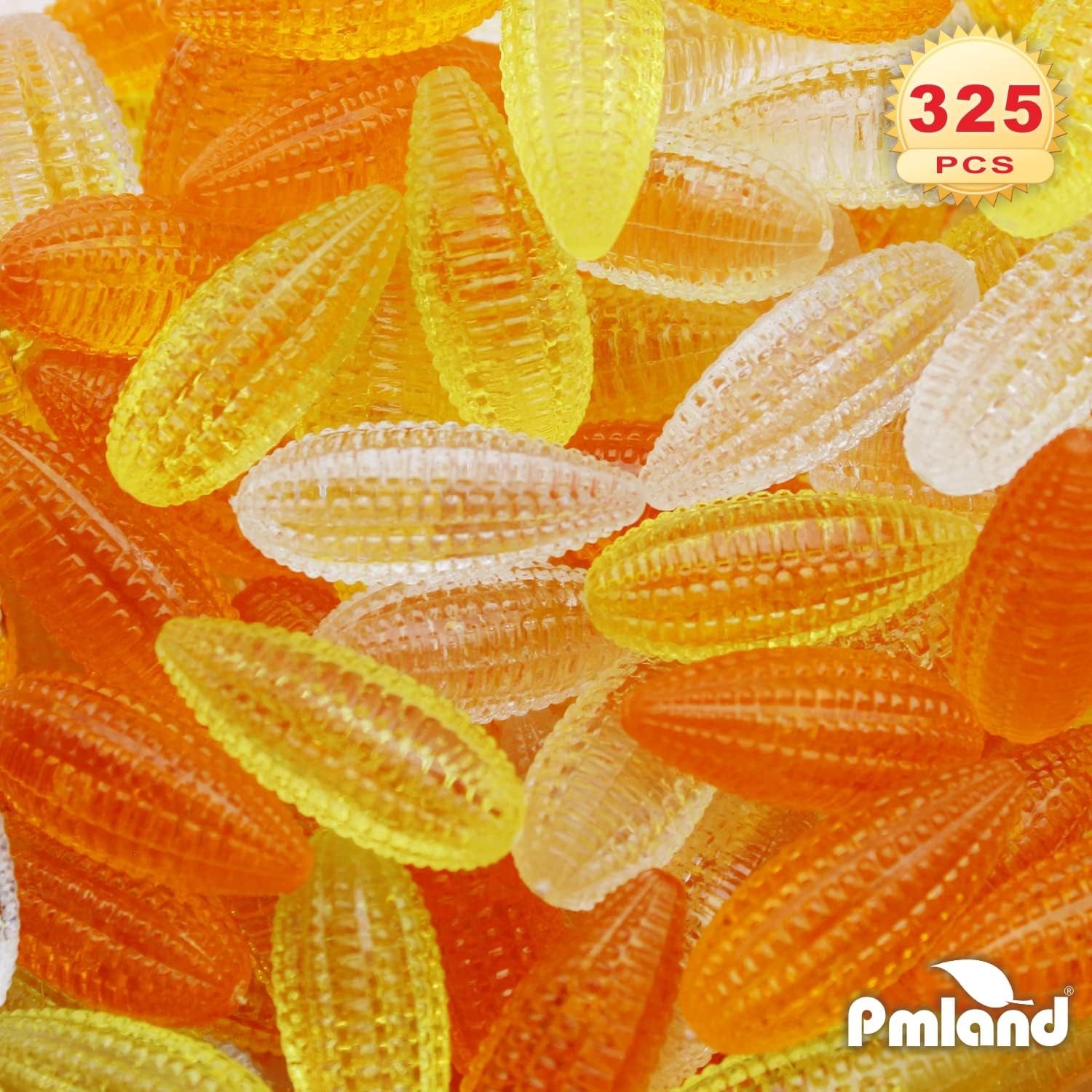 PMLAND Autumn Acrylic Mini Corn Ornaments and Table Scatter - 320+ Pieces for Fall Harvest Festival Holiday Party Events Home Decor -1 Pound Package