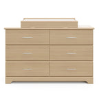 Storkcraft Brookside 6 Drawer Dresser, Driftwood | GREENGUARD Gold Certified, Wood Dresser for Bedroom, Kids & Nursery Storage Chest, Safety Interlocking Drawers, Kids Bedroom