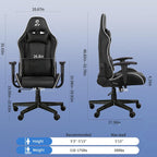 Gaming Chair,Video Game Chair with Massage Lumbar Support, Ergonomic Computer Chair Height Adjustable with Swivel Seat and Headrest