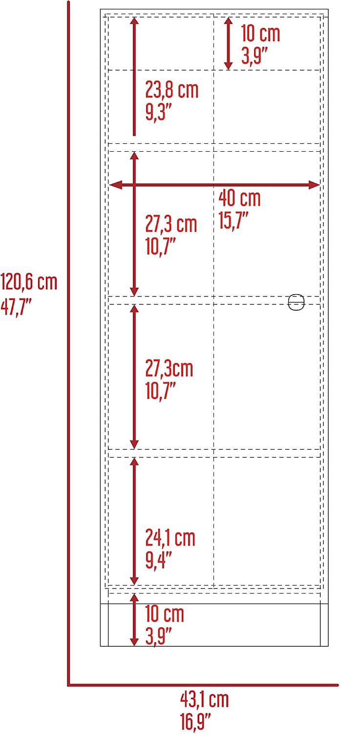 16.9" D*12.3" W*47" H Corner Freestanding Kitchen Pantry with 3 Shelves, Single Door, Rectangular Storage Cabinet, Traditional, for Living Room, Dining Room, Black