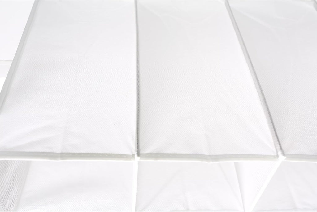 Hanging Closet Shoe Organizer, 10 Shelf, Non-Woven Polypropylene, Arctic White, Collapsible, 5.5x11.5x52 Inch
