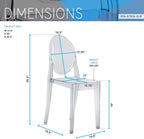 Stackable Acrylic Ghost Event Chairs – Set of 4