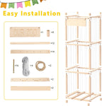 Stuffed Animal Storage & Organizer – Wooden Zoo Cage Display Shelf for Large Plush Toy Storage, Kids Room & Bedroom Decor