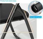 Folding Chair with Padded Cushion and Back, Foldable Office with Comfortable Cushion for Home and Office,(Blue)