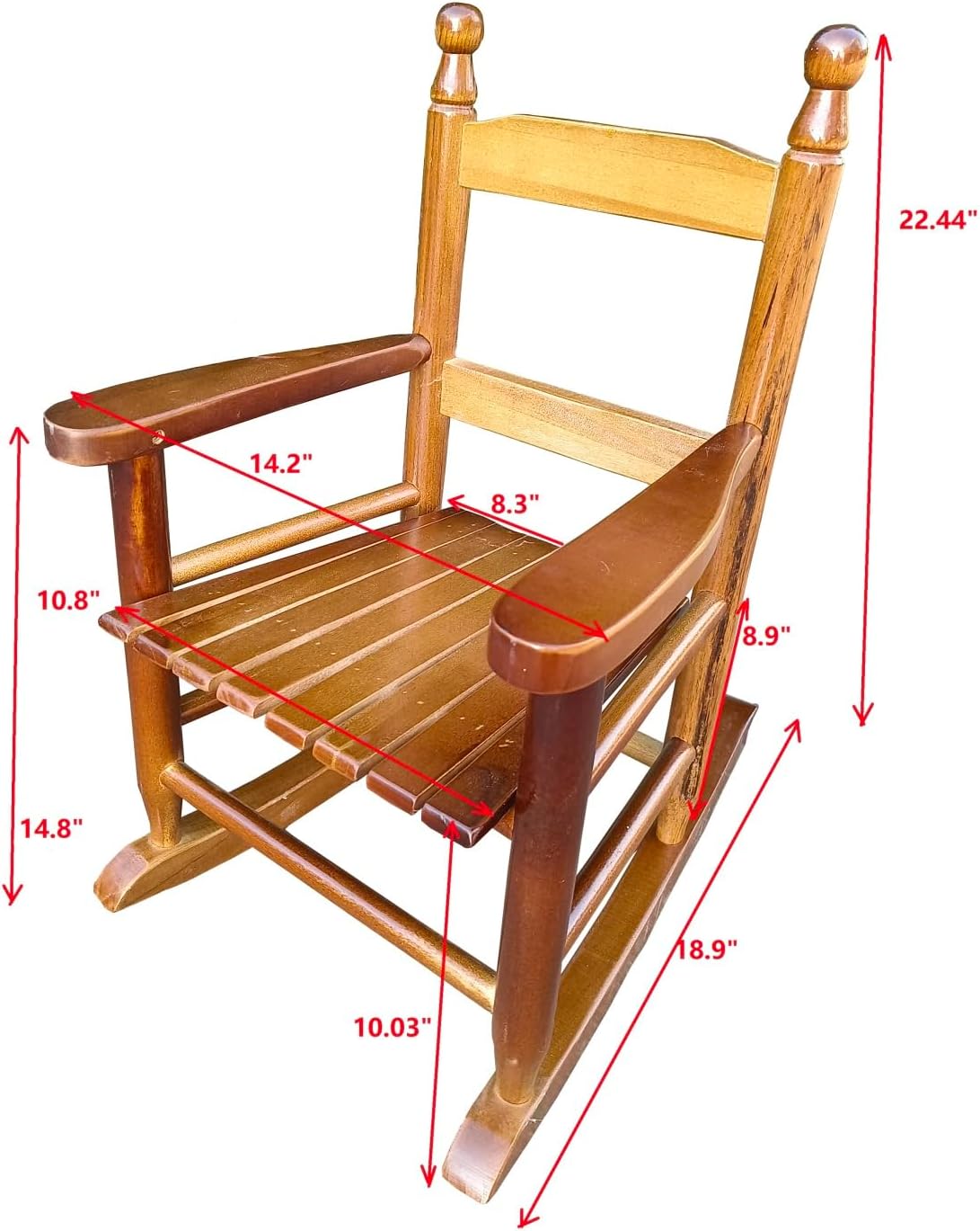 Geelife Rocking Oak Chair - Indoor/Outdoor for Kids (Solid Wood)