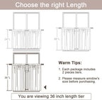 OWENIE Floral Kitchen Cafe Curtains - 36 Inch Length 2 Panels Set, Printed Light Filtering Textured Farmhouse Short Small Half Curtain Tier Drapes for Bathroom Basement, 2 Pcs Each 30W x 36L,Grey