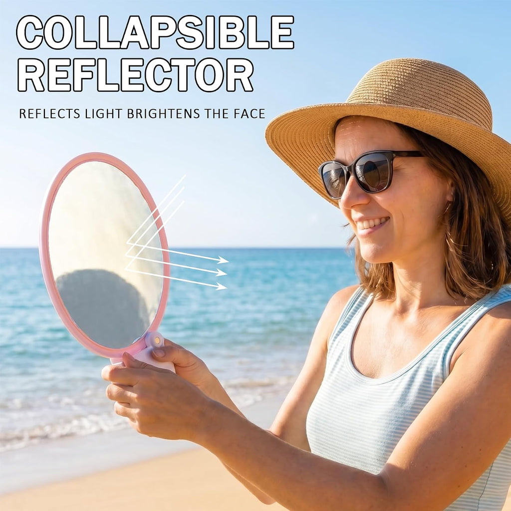 Custom Foldable Hand Fans Bulk - Personalized Round Flying Disc Fan with Photo Logo Text, Portable Pocket Favors for Class of 2026 Graduation, Wedding Guests, Trade Shows & Summer Events (50)